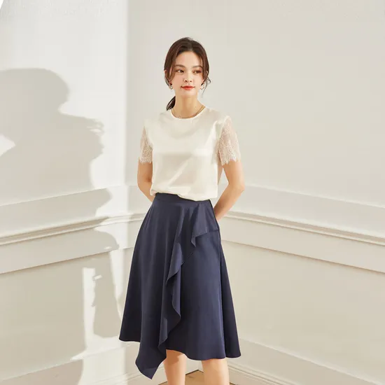 2023 Nova Chegada no Reino Unido OEM Primavera Saia Feminina Moda Elegante
