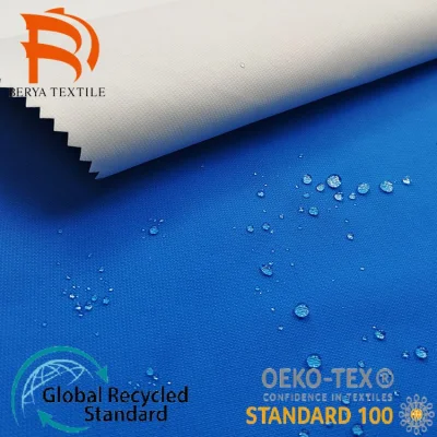 100% poliéster malha Ripstop fio tingido reciclar tecido com TPU PU PA ou PVC revestido para bolsa de barraca de desgaste esportivo