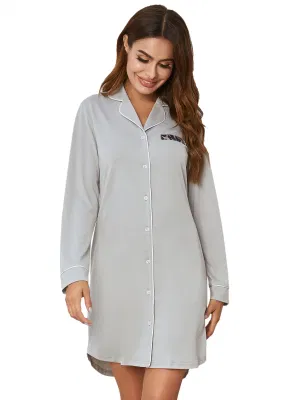 Pijamas femininos macios boutique, manga longa, poliéster, 95%, spandex, 5%, roupa de dormir em casa