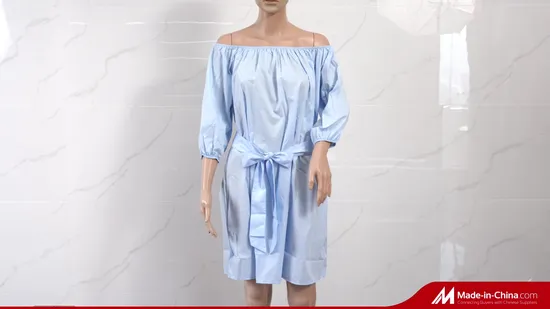 L286345 Sólido Azul Elegante Bodycon Roupas Femininas Manga Completa V Neck Ol Blazer Vestido