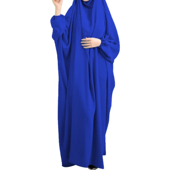 Vestido muçulmano de alta qualidade para mulheres com capuz vestuário de oração Jilbab Abaya com turbante longo robe capa completa vestido de ramadã abayas roupas islâmicas